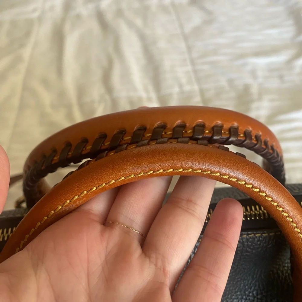 Dooney & Bourke Florentine Satchel Black and Brown - Picture 5 of 8